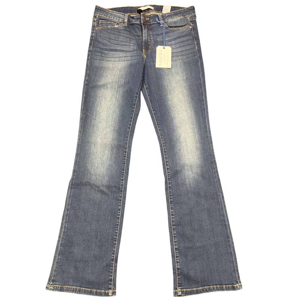 Eunina Imogen Mid Rise Bootcut Jeans 13 Pendulum Dark Wash Stretch Denim NWT